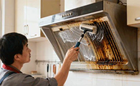 油烟机油污难清洗？师傅亲授三步清洁法，干净又省力！