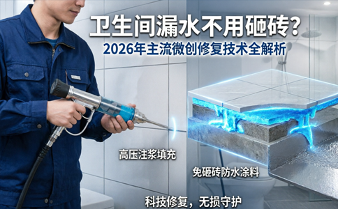 卫生间漏水不用砸砖？主流微创修复技术全解析